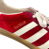 グッチ GUCCI ×Adidas GAZELLE ローカットスニーカー US9.5 707848 ボルドーレッド ベロア×レザー メンズ スニーカー