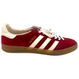 グッチ GUCCI ×Adidas GAZELLE ローカットスニーカー US9.5 707848 ボルドーレッド ベロア×レザー メンズ スニーカー