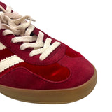 グッチ GUCCI ×Adidas GAZELLE ローカットスニーカー US9.5 707848 ボルドーレッド ベロア×レザー メンズ スニーカー