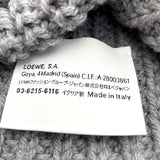 ロエベ LOEWE アナグラムレザーパッチニットキャップ グレー ウール ユニセックス その他ファッション雑貨