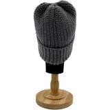 ロエベ LOEWE アナグラムレザーパッチニットキャップ グレー ウール ユニセックス その他ファッション雑貨