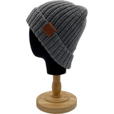 ロエベ LOEWE アナグラムレザーパッチニットキャップ グレー ウール ユニセックス その他ファッション雑貨