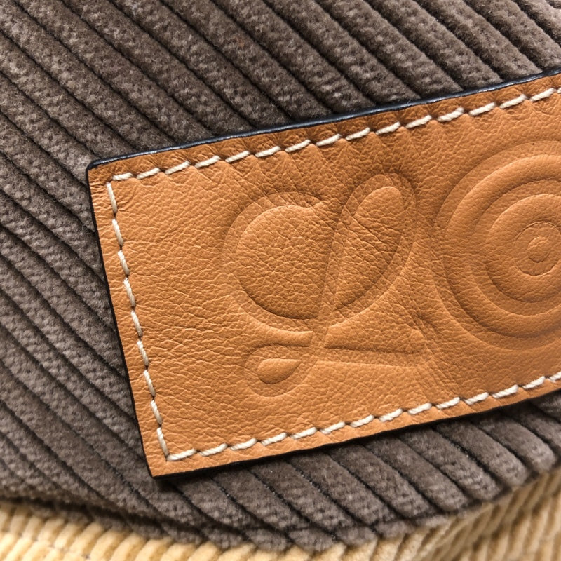 ロエベ LOEWE コーデュロイパネルバケットハット K664H03X03 ブラウン コーデュロイ メンズ その他ファッション雑貨