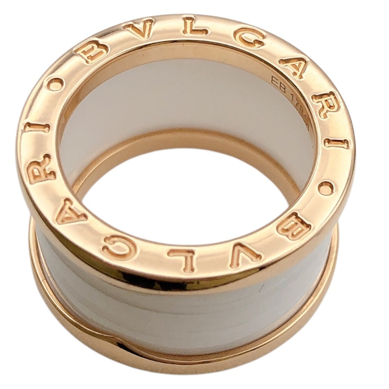 ブルガリ BVLGARI ビーゼロワンリング4バンド(M)　 K18ピンクゴールド セラミック　 ジュエリー