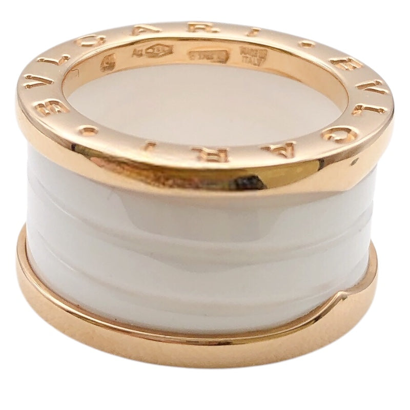 ブルガリ BVLGARI ビーゼロワンリング4バンド(M)　 K18ピンクゴールド セラミック　 ジュエリー