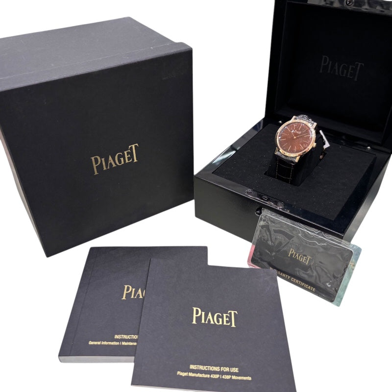 ピアジェ PIAGET アルティプラノ 銀座ブティック30本限定 G0A41544 ブラウン K18ピンクゴールド K18PG メンズ 腕時計