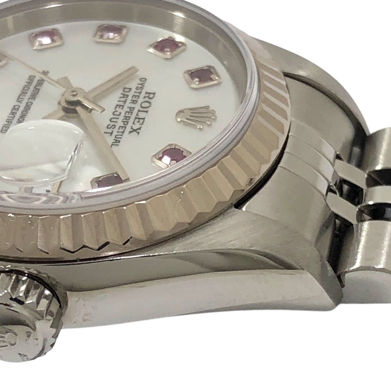 ロレックス ROLEX デイトジャスト F番 79174NGR ホワイトシェル SS/K18WG 自動巻き レディース 腕時計