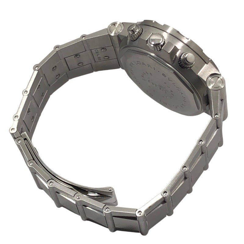 ブルガリ BVLGARI ディアゴノ スクーバ クロノグラフ SCB38S ブラック SS 自動巻き メンズ 腕時計