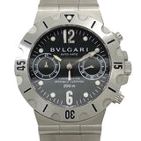 ブルガリ BVLGARI ディアゴノ スクーバ クロノグラフ SCB38S ブラック SS 自動巻き メンズ 腕時計