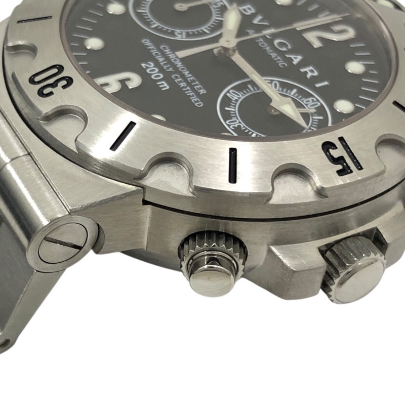 BVLGARI ディアゴノ スクーバ デイト メンズ 不動 ブルガリ BVLGARI ディアゴノ スクーバ クロノグラフ SCB38S