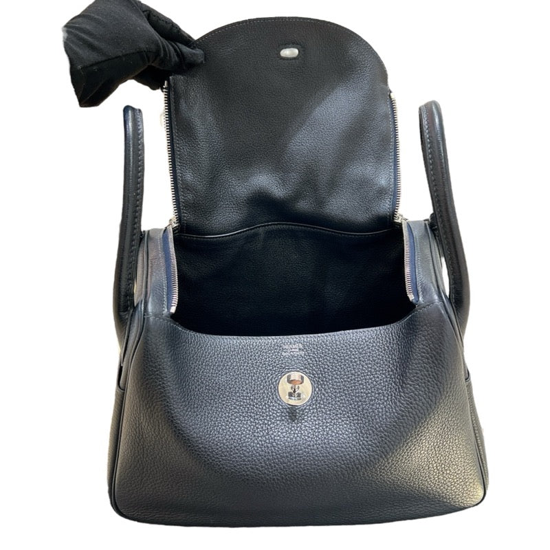 エルメス HERMES リンディ30 ▢L刻印  ネイビー/ シルバー金具 トリヨンクレマンス トリヨンクレマンス レディース ショルダーバッグ