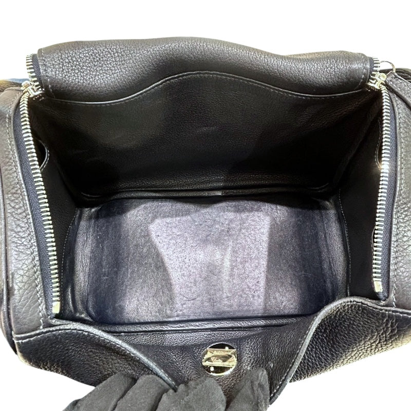 エルメス HERMES リンディ30 ▢L刻印  ネイビー シルバー金具 トリヨンクレマンス トリヨンクレマンス レディース ショルダーバッグ