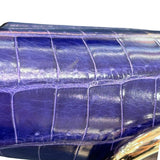 エルメス HERMES エジェ クラッチバッグ □R ブルーエレクトリック　シルバー金具 クロコダイル ニロティカス　R刻 レディース クラッチバッグ