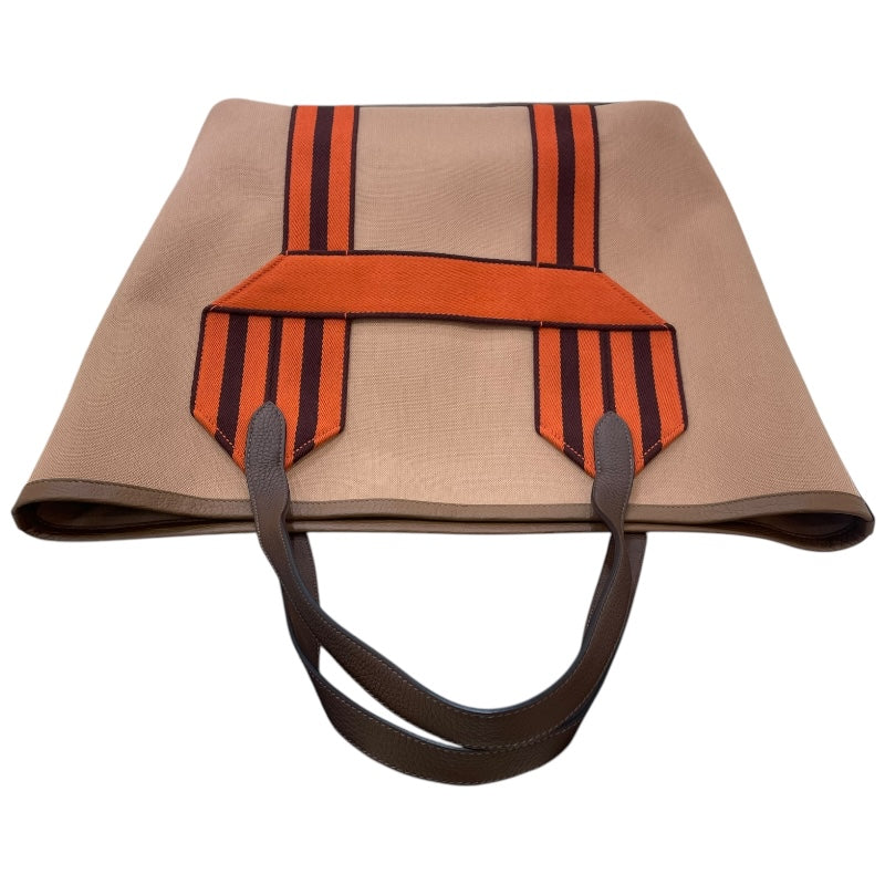 エルメス HERMES ピュールサングル U刻 チャイ・カカオ/SV金具 トワル/トリヨンクレマンス ユニセックス トートバッグ