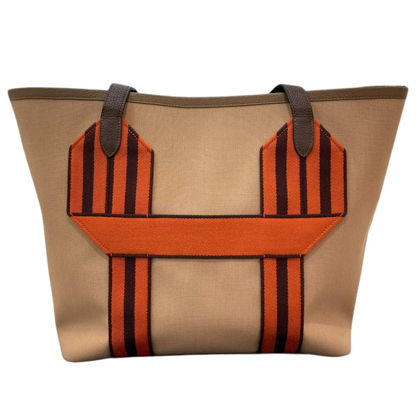 エルメス HERMES ピュールサングル U刻 チャイ・カカオ/SV金具 トワル/トリヨンクレマンス ユニセックス トートバッグ