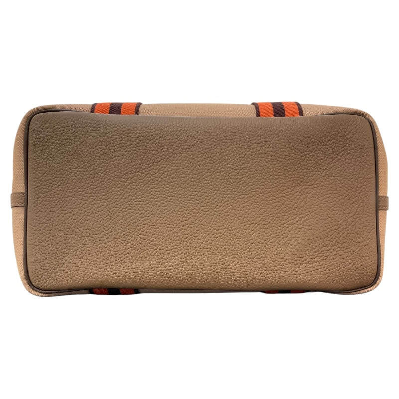 エルメス HERMES ピュールサングル U刻 チャイ・カカオ/SV金具 トワル/トリヨンクレマンス ユニセックス トートバッグ