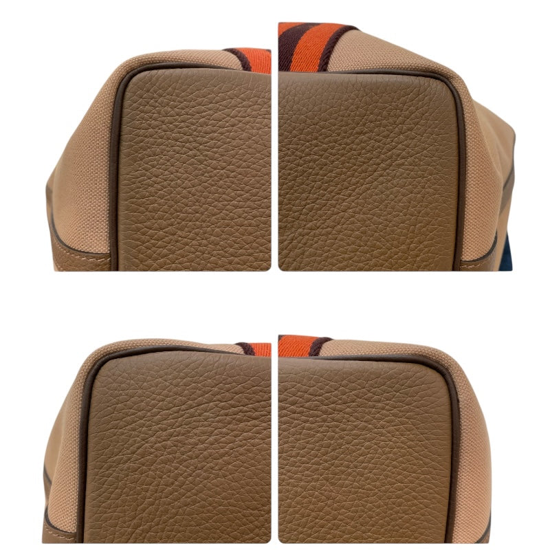 エルメス HERMES ピュールサングル U刻 チャイ・カカオ/SV金具 トワル/トリヨンクレマンス ユニセックス トートバッグ