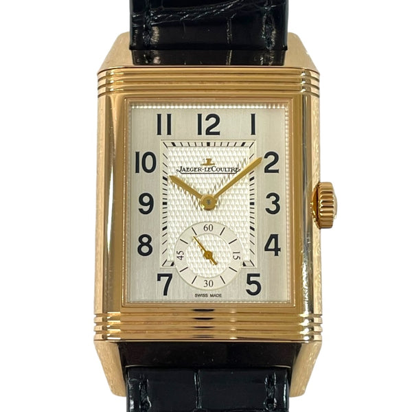 ジャガー・ルクルト JAEGER-LE COULTRE レベルソ　クラシックラージ　デュオスモールセコンド 215.2.D4 シルバー/ブラック K18PG メンズ 腕時計