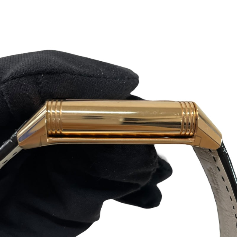 ジャガー・ルクルト JAEGER-LE COULTRE レベルソ　クラシックラージ　デュオスモールセコンド 215.2.D4 シルバー/ブラック K18PG メンズ 腕時計