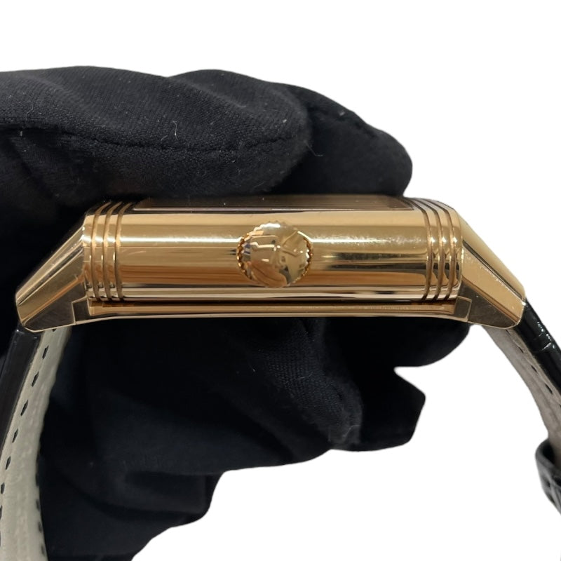 ジャガー・ルクルト JAEGER-LE COULTRE レベルソ　クラシックラージ　デュオスモールセコンド 215.2.D4 シルバー/ブラック K18PG メンズ 腕時計