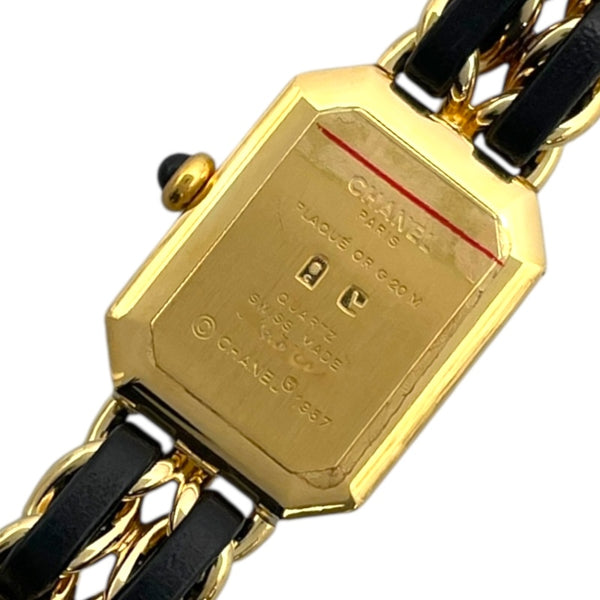 シャネル CHANEL プルミエール M  H0001 ブラック GP クオーツ レディース 腕時計
