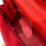 エルメス HERMES ケリー28 内縫い X刻　 ルージュトマト/ゴールド金具 トリヨン レディース ショルダーバッグ