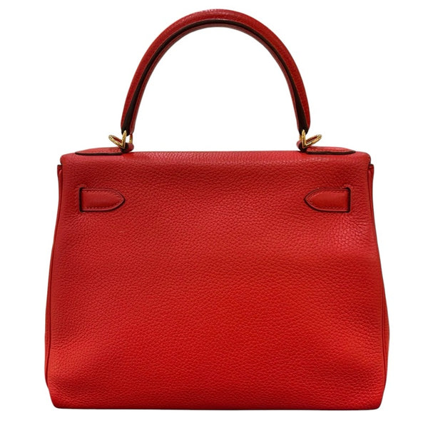 エルメス HERMES ケリー28 内縫い X刻　 ルージュトマト/ゴールド金具 トリヨン レディース ショルダーバッグ