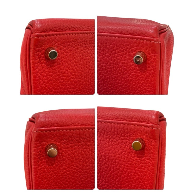 エルメス HERMES ケリー28 内縫い X刻　 ルージュトマト/ゴールド金具 トリヨン レディース ショルダーバッグ