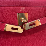 エルメス HERMES ケリー28 内縫い X刻　 ルージュトマト/ゴールド金具 トリヨン レディース ショルダーバッグ