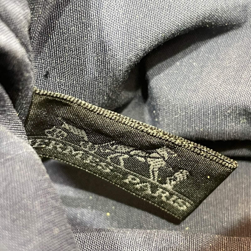 エルメス HERMES ボリードポーチ15 ネイビー/SV金具 トワル ユニセックス ポーチ