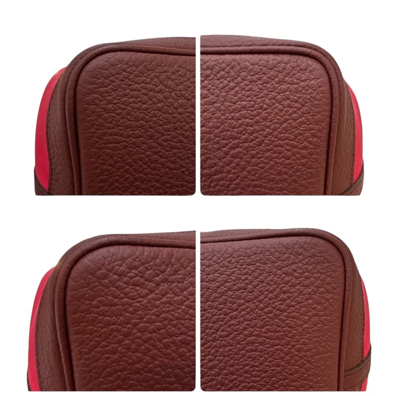 エルメス HERMES ガーデンパーティPM A刻印 ルージュセリエ・フランボワーズ/SV トワル ユニセックス トートバッグ