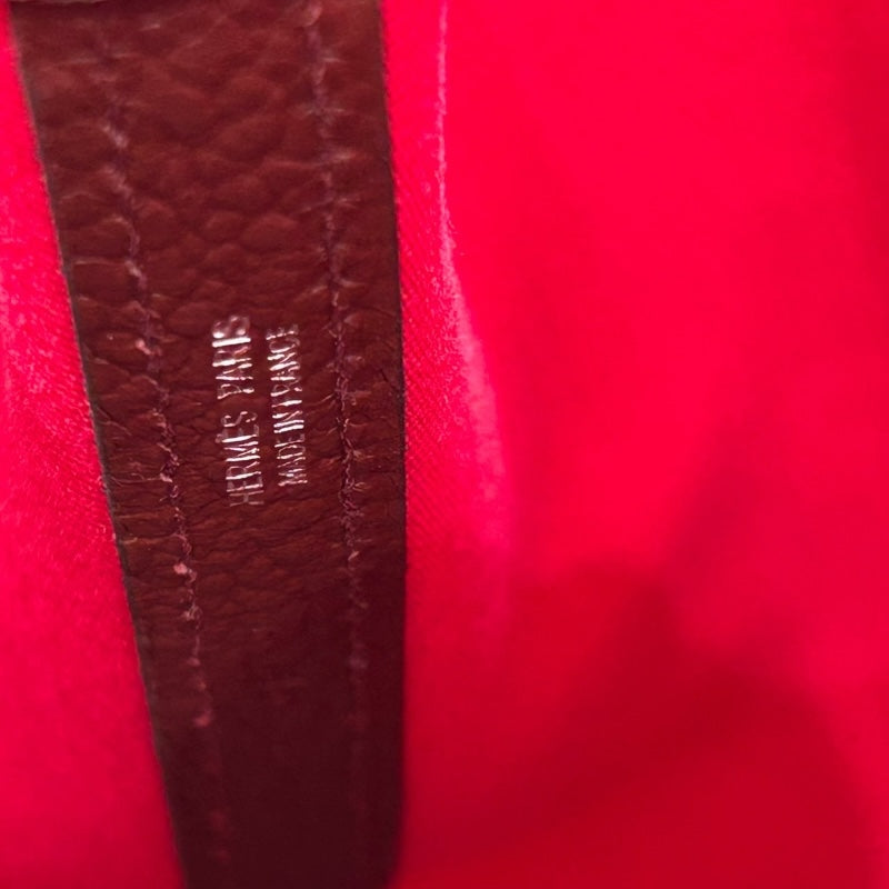 エルメス HERMES ガーデンパーティPM A刻印 ルージュセリエ・フランボワーズ/SV トワル ユニセックス トートバッグ
