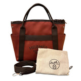 エルメス HERMES サックドパンサージュ B刻 ルージュアッシュ/シルバー金具 トワル ユニセックス トートバッグ