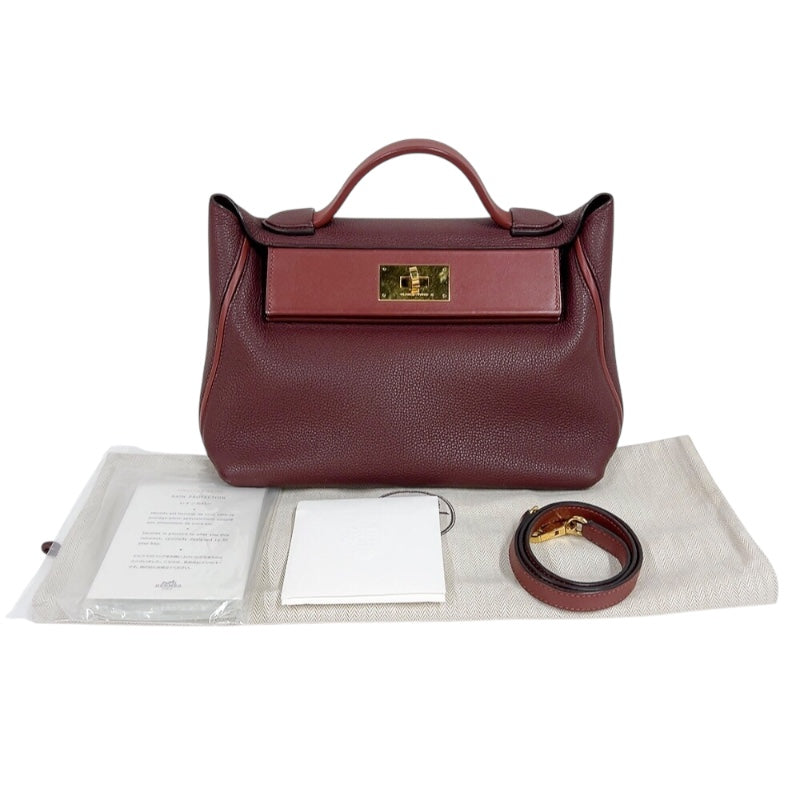 エルメス HERMES サックヴァンキャトル29 C刻印　(2018年製) ルージュアッシュ　ゴールド金具 トゴ/スイフト レディース ハンドバッグ