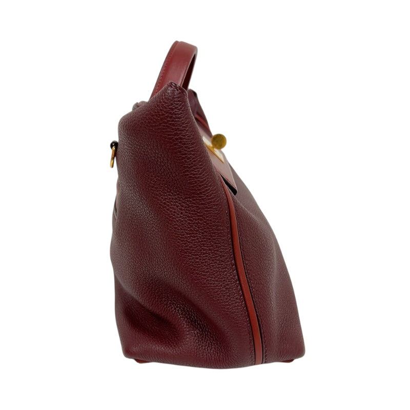 エルメス HERMES サックヴァンキャトル29 C刻印　(2018年製) ルージュアッシュ　ゴールド金具 トゴ/スイフト レディース ハンドバッグ