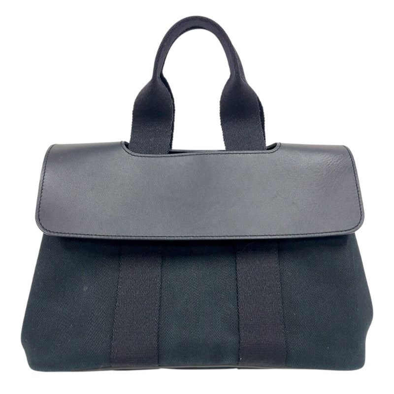 エルメス HERMES ヴァルパライソPM ブラック　シルバー金具 トワル レディース ハンドバッグ