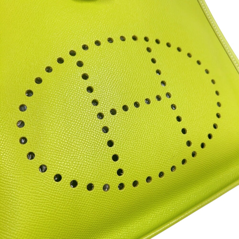エルメス HERMES エヴリン3 GM □O刻　(2011年製) キウイ シルバー金具 ヴォーエプソン レディース ショルダーバッグ