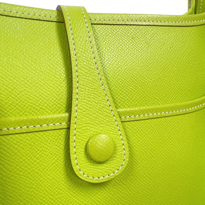エルメス HERMES エヴリン3 GM □O刻　(2011年製) キウイ シルバー金具 ヴォーエプソン レディース ショルダーバッグ