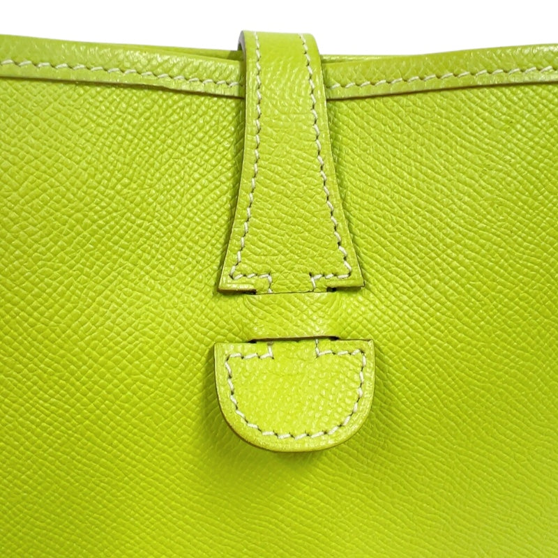 エルメス HERMES エヴリン3 GM □O刻　(2011年製) キウイ シルバー金具 ヴォーエプソン レディース ショルダーバッグ