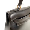 エルメス HERMES ケリー28 外縫い 〇A刻印　（1971年製） ブラック　ゴールド金具 ボックスカーフ レディース ハンドバッグ