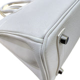 エルメス HERMES バーキン25 ▢M刻 ホワイト/シルバー金具 エプソン レディース ハンドバッグ