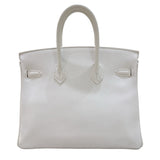 エルメス HERMES バーキン25 ▢M刻 ホワイト/シルバー金具 エプソン レディース ハンドバッグ