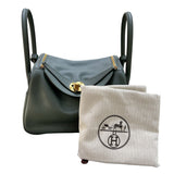 エルメス HERMES リンディ26 Y刻印 ヴェールアマンド・ゴールド金具 エバーカラー レディース ショルダーバッグ