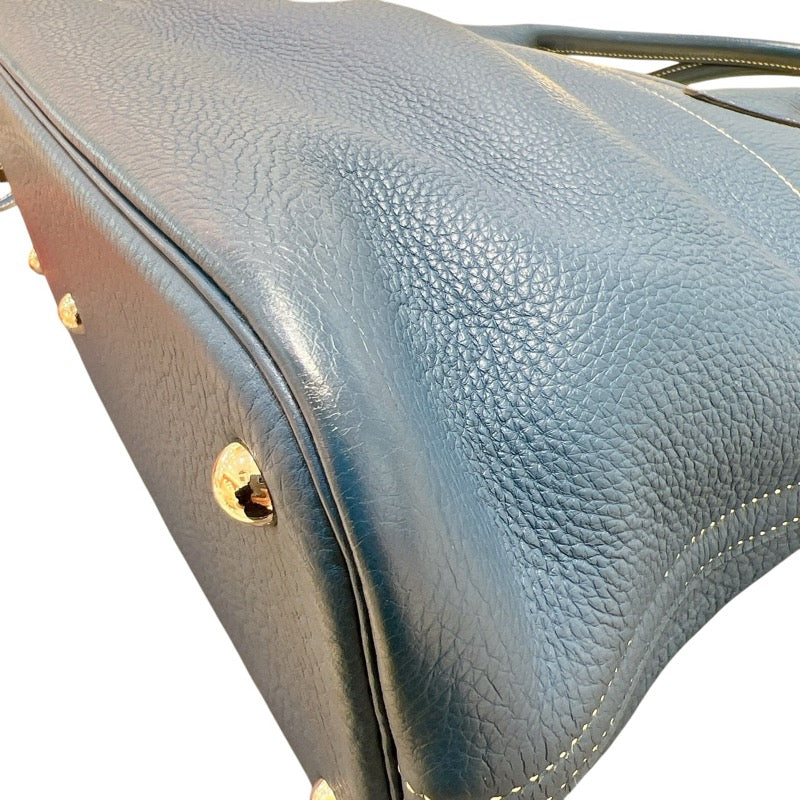 エルメス HERMES ボリード35 ▢G刻 ブルージーン・シルバー金具 トリヨン ユニセックス ハンドバッグ