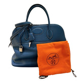 エルメス HERMES ボリード35 ▢G刻 ブルージーン・シルバー金具 トリヨン ユニセックス ハンドバッグ