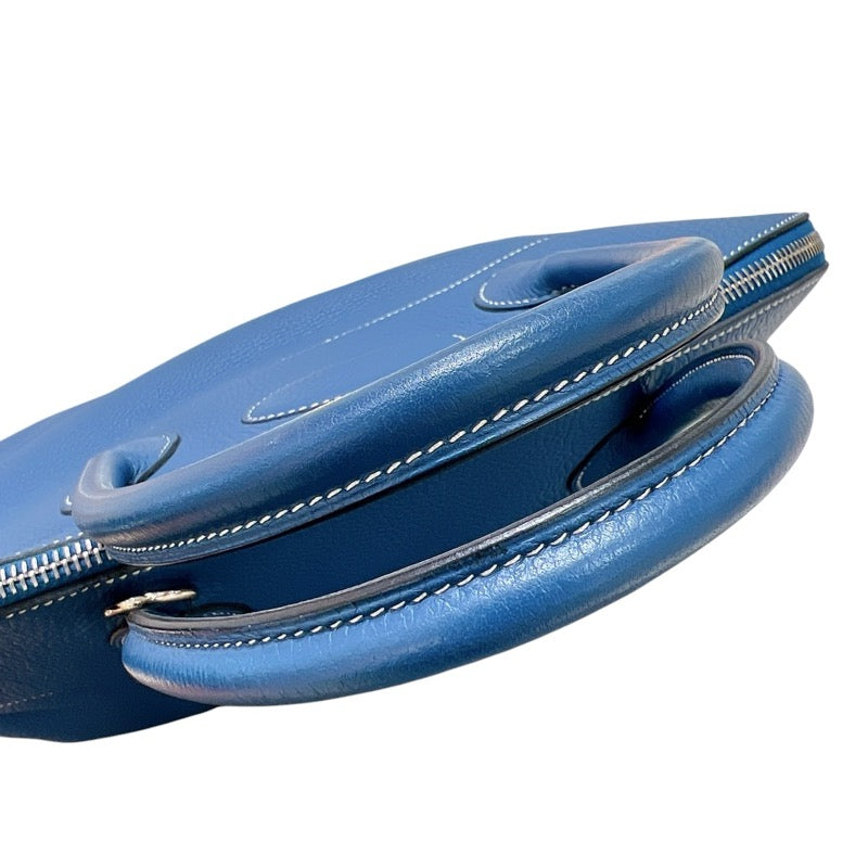 エルメス HERMES ボリード35 □G刻 ブルータラサ・シルバー金具 トリヨン ユニセックス ハンドバッグ