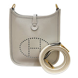 エルメス HERMES エヴリンTPM W刻印 ニューホワイト・ゴールド金具 トリヨン レディース ショルダーバッグ