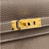 エルメス HERMES ケリー25 内縫い エトゥープ トゴ、GD色金具 レディース