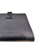 エルメス HERMES ベアンコンパクト　タッチ ブラック エプソン　レザー ユニセックス 二つ折り財布