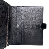 エルメス HERMES ベアンコンパクト　タッチ ブラック エプソン　レザー ユニセックス 二つ折り財布